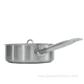 Stainless steel small saucepan with handle